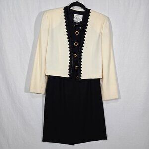 VINTAGE Gazzelle Ciampi/MAGALI COLLECTION Set Suit JACKET/VEST/SKIRT WomenSize 4